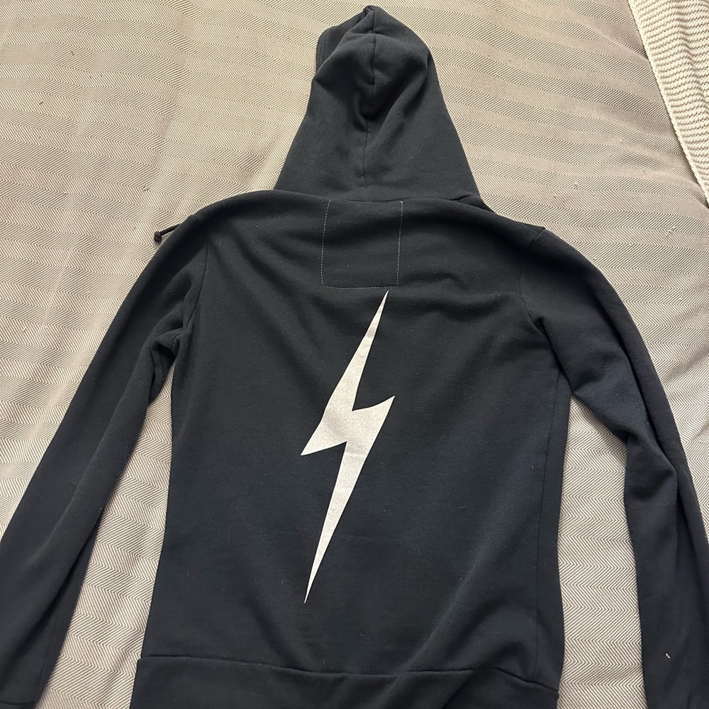 Aviator Nation - Large dark grey bolt hoodie